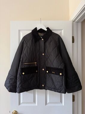 Barbour Martha Quilted Jacket in Black NWT